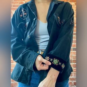 "Have a Nice Day" Embroidered Shacket